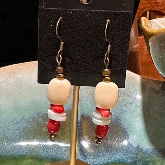 Handcrafted Genuine Gemstone Earrings  - Picture 2 of 2